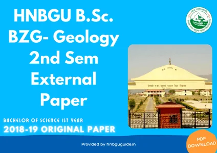 BSc BZG- Geology 2nd Sem paper