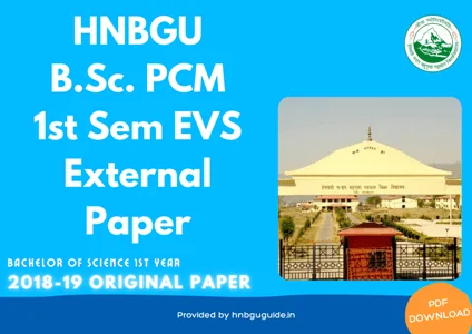 HNBGU B.Sc. PCM EVS 1st sem