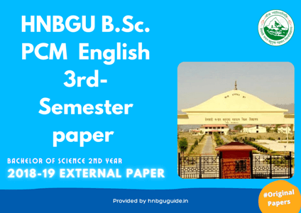 HNBGU B.Sc. PCM English 3rd Sem
