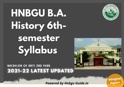 B.A. History 6th-Semester Syllabus 2022