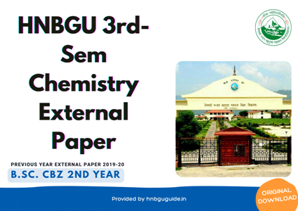 HNBGU BSc CBZ Chemistry 3rd Sem External Paper 2020