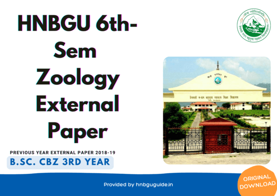 zoology paper hnbgu 2019