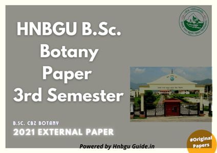 bsc 3rd sem botany 2021