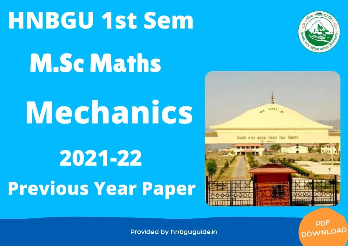 hnbgu-msc-maths-mechanics-sem-1-2021-previous-year-paper